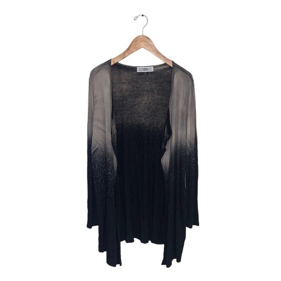 Able Cardigan Sweater Size Medium Tan Black Ombre Lightweight Flowy Open NWOT - Picture 1 of 10
